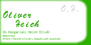 oliver heich business card